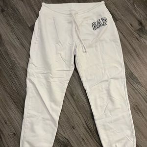 White Gap Joggers with Blue Lining